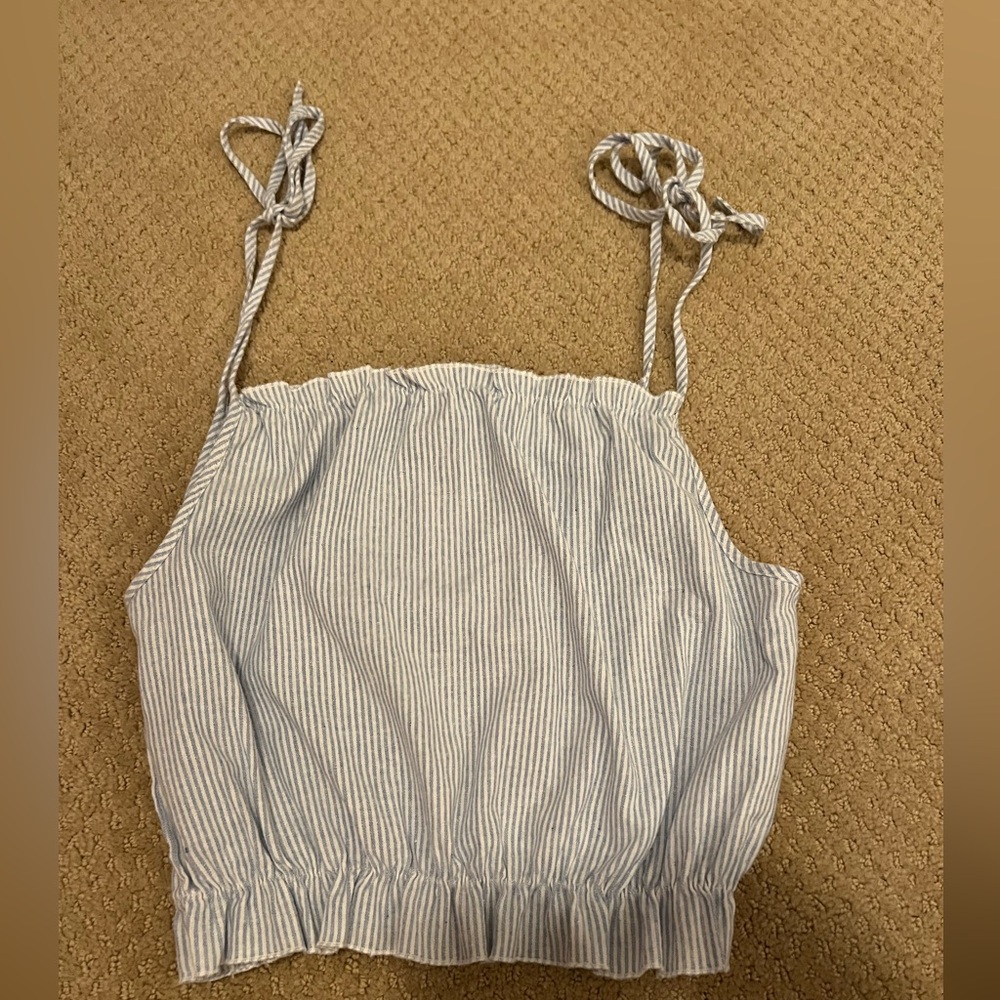 Brandy Melville pinstripe tie top